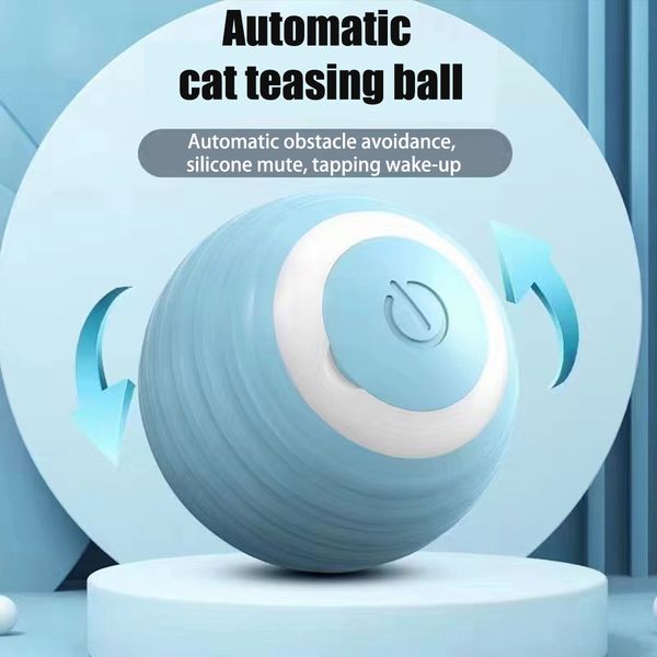 

Halloween Cat teasing ball pet toy ball gravity rolling ball cat self play ball bite resistant ball relieve boredom automatic rolling ball, Cherry blossom powder