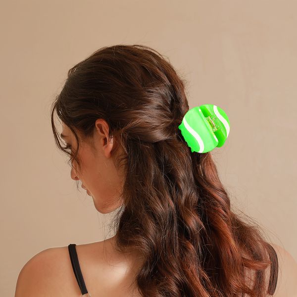 

New fun green plant scratch clip senior acetic acid hair grip versatile coiffure shark clip delicate hair accessories