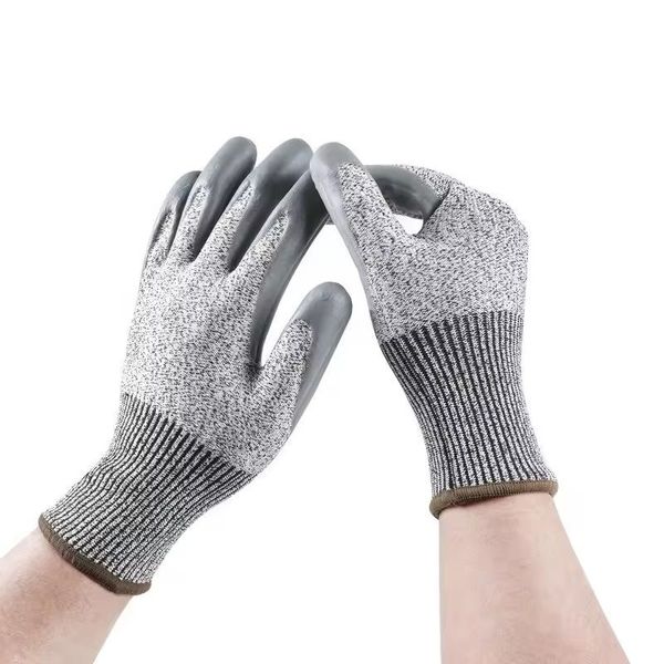 

wholesale anti cutting labor protection nitrile anti cutting shock absorption gloves