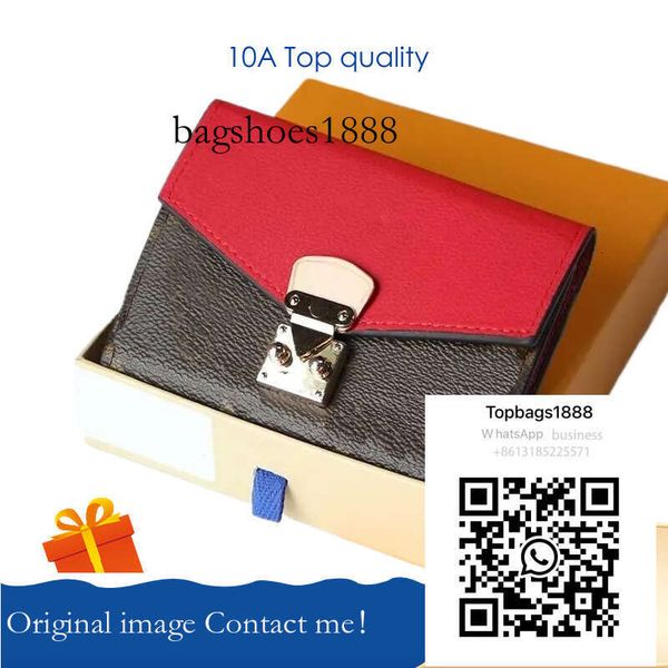 

H Designer Wallet Women Pallas Short Money Clip Top Quality Cover Purse Coin Pouch Credit Card Holder With Box AA Bagsho, Brown
