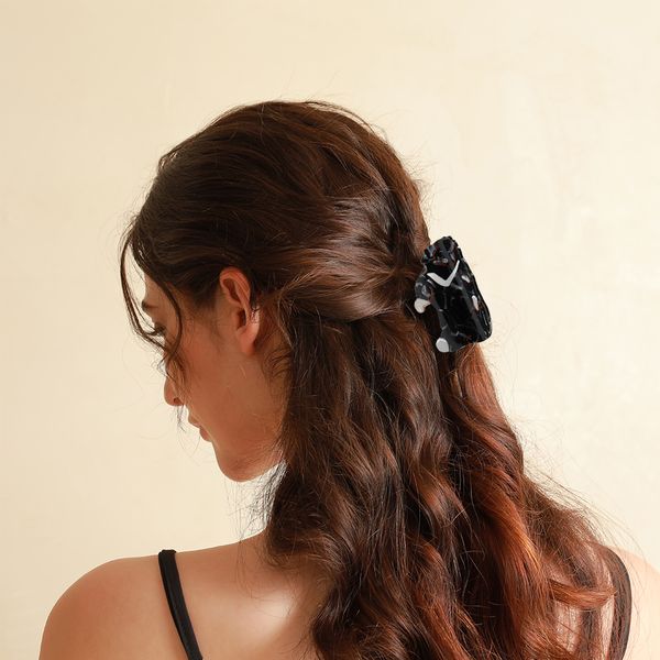 

2024 Autumn New Acetate Hair Clip Temperament Back of the Head Grab Clip Shark Clip Headdress Plate Hair Accessories