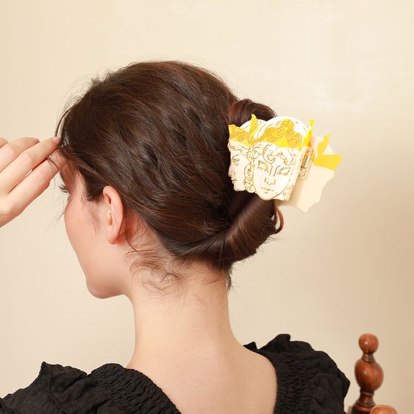 

New character shape acetate hair clip shark clip back of the head grab hairpin headdress grab clip