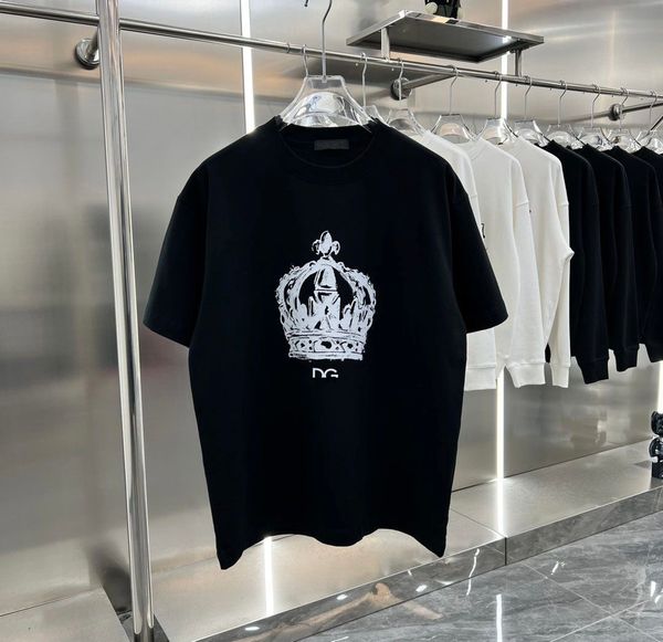 

Summer Men's Casual T-Shirt Men's Designer Men's Women's T-Shirt Fashion Monogram Printed Round Neck Black And White Short Sleeve T-Shirt Top, Aqua