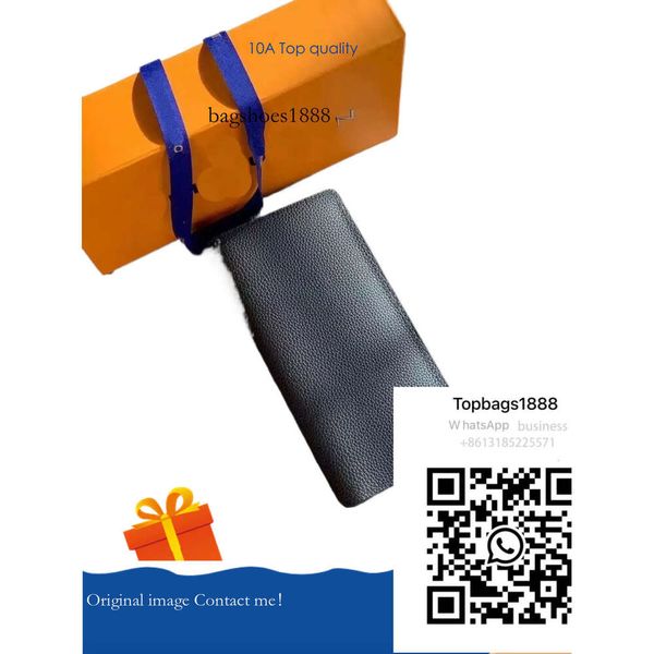 

2023 High Quality Man Women Purse Wholesale S Fashion All-Match Ladies Single Zipper Classic With Box Purses Designer Ba, Black