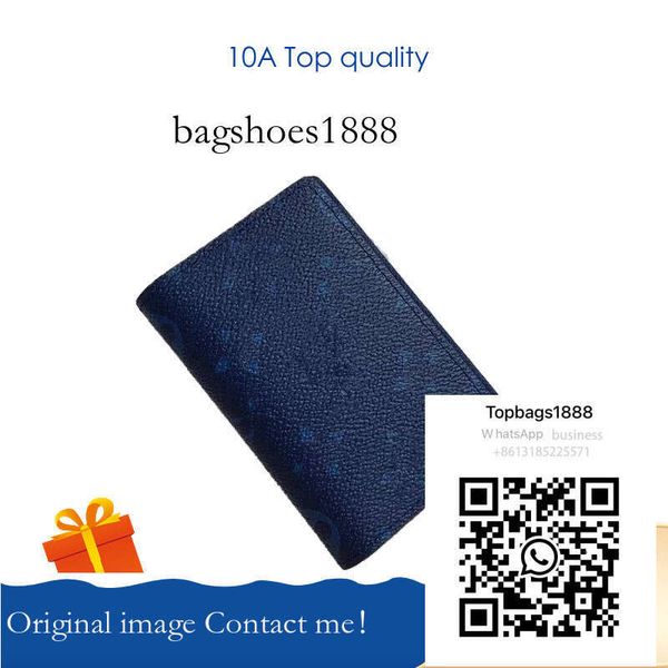 

Men's Sier Gray Print Wallet Premium Business Unisex Credit Card Holder Wallets Fashionable Folding Short Clip Brand Wom, Blue