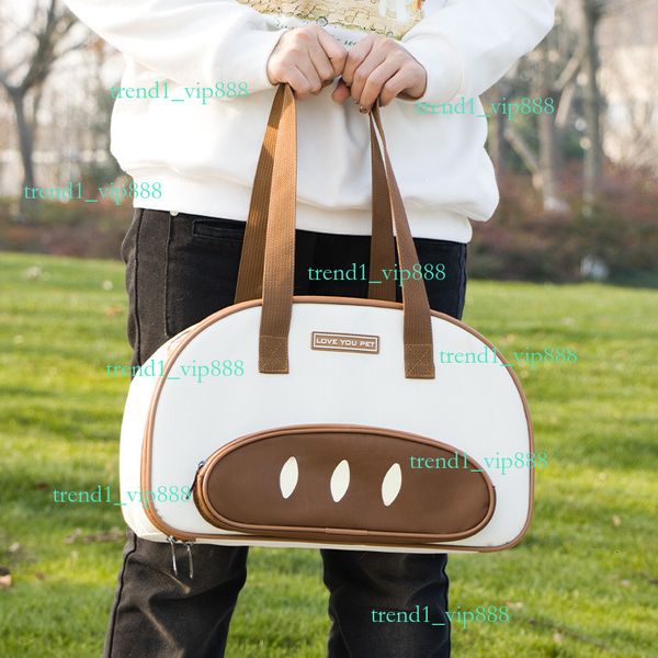 

Cat tote designer bag shoulder crossbody portable for outdoor use and dog backpack space capsule cat cage breathable  capacity pet bags c67, White