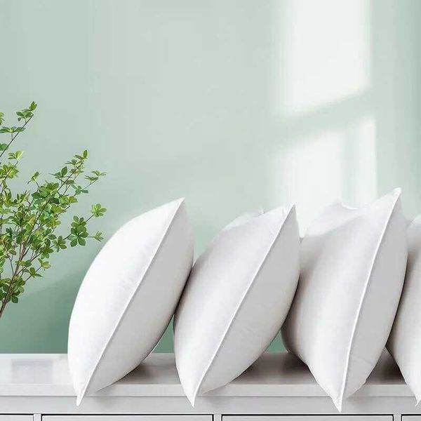 

High elasticity star rated hotel feather veet sleep washable fiber soft pillow core Y240930