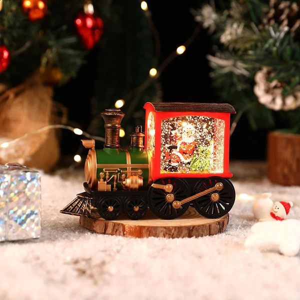 

Christmas Gift Crystal Ball Decoration LED Light Train Santa Claus Merry 240929
