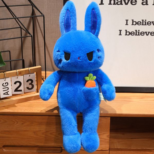 

Blue rabbit plush toy cute creative design accompanies soothes, soft and comfortable