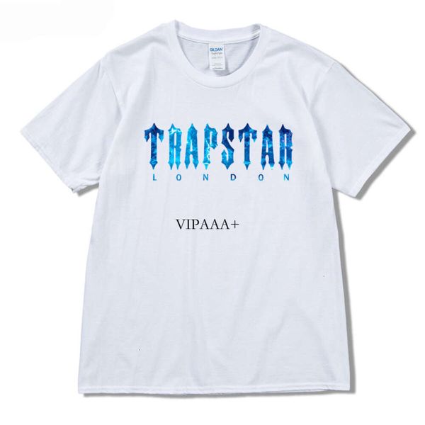 

Trapstar monogrammed T-shirts summer casual men's short-sleeved street wear large men's and women's t-shirts, Purple