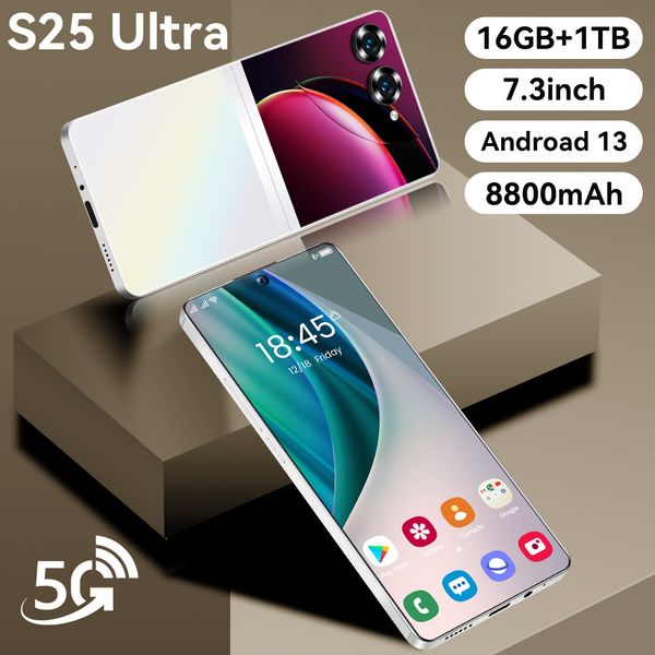 2024 Newest S25 Ultra Original Global Version 5G Smartphone 16GB+1TB 8800mAh 48MP+72MP Qualcomm8 Gen 2 4G/5G Network Cellphone Android 13.0 Mobile Phone