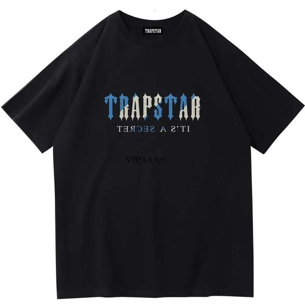 

Trapstar mens T Shirt Set Letter Embroidered Tracksuit designer Short Leisure Loose Crew Neck Cottons Print Luxury Tops Clothing Cotton Streetwear polo shirts, Gray