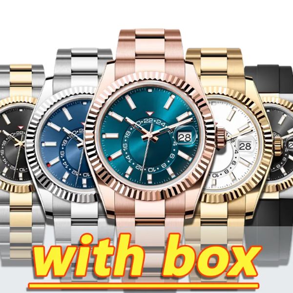 

Designer Watches Mens Watch High Quality Top SKY Automatic Mechanical movement Watches 904L Sapphire Glass Stainless Steel Luminous Fashion Wristwatch