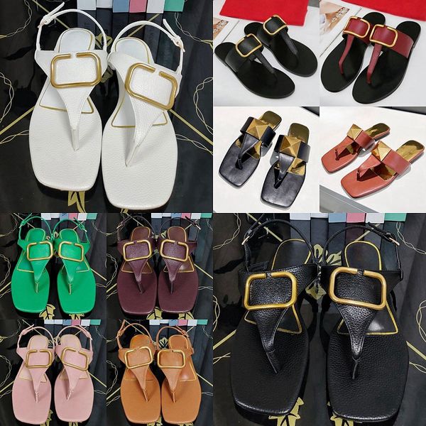 

Limited womens slippers top luxury designer sandals summer classic flip flops new calfskin platform shoes outdoor fashion flats comfortable non-slip beach shoes, 21
