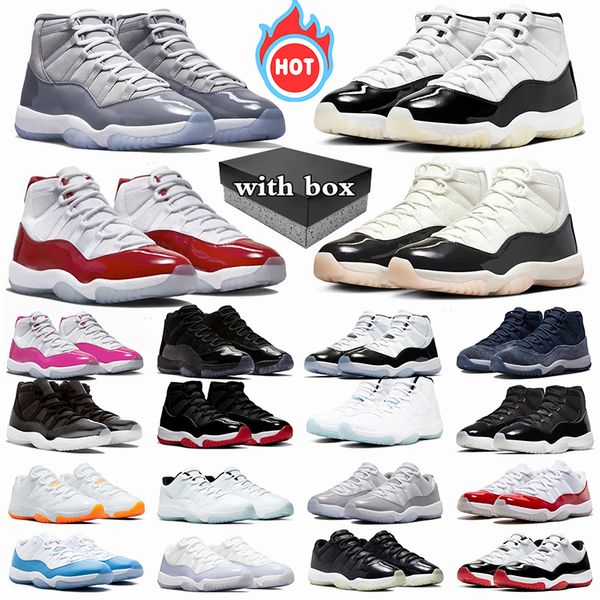 

With box jumpman 11s Gratitude basketball shoes 11 Cherry Neapolitan Cool Grey Midnight Navy Cap and Gown DMP Gamma Space Jam trainers sports sneakers size 36-47, 30