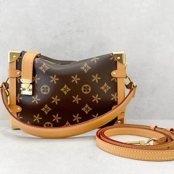 

Mirror quality emed Designer Shoulder bag side trunk box Vintage Womens Clutch Brown flower Crossbody M46358 mens Leather handbags M21741 tote bags, Dlive