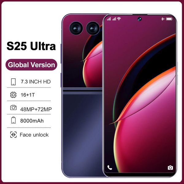 

Global Version S25 Ultra Tablet Smartphone Qualcomm8 Gen 2 16G+1TB 8800mAh 48+72MP 4G/5G Network Cellphone Android Mobile Phone Play Google