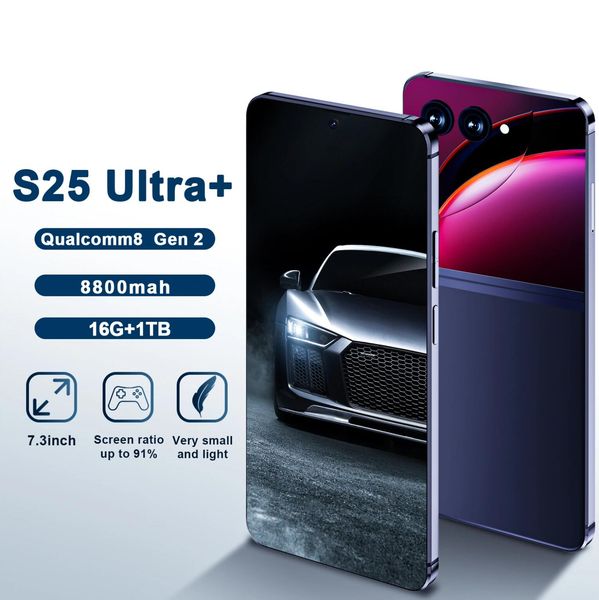 

Version Global S25 Ultra Tablet Smartphone Qualcomm8 Gen 2 16G+1TB 8800mAh 48+72MP 4G/5G Network Cellphone Android Mobile Phone 48+7MP, Gold