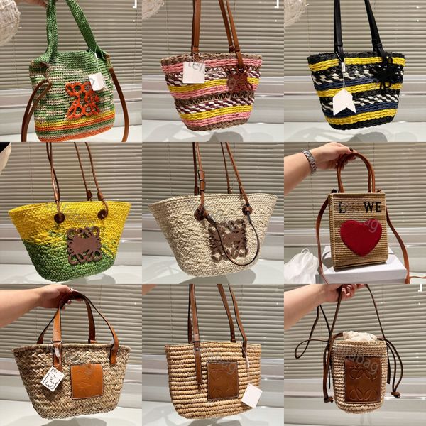 

Designer Basket Straw Bag Fashion tote Bag Basket Straw Bag Hand Woven Cross Beach Handbag Summer Bag high quality bags handbags women, 6 a