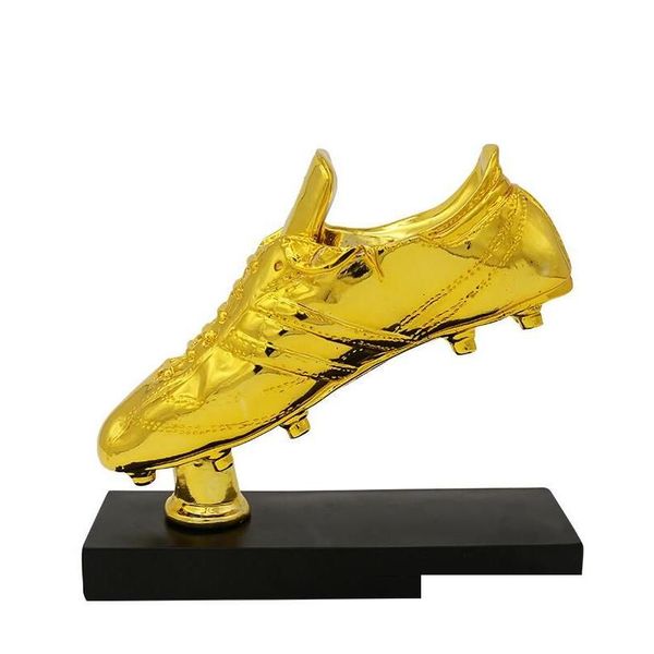

Football Collectable Match Soccer Fans Souvenir Gold Boot Trophy Creative Resin Craft Plating Home Furnishing Articles Decoration Mo Dhnzy
