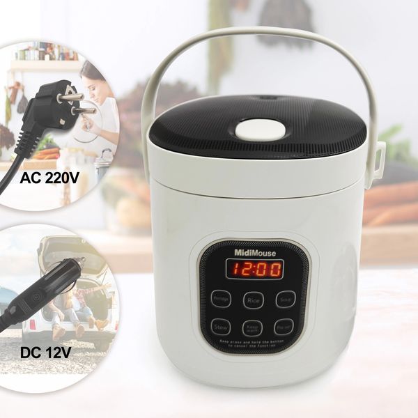

Rice Cooker Used in Car and Home 12v to 220v or Truck 24v 220V 240104, Gold