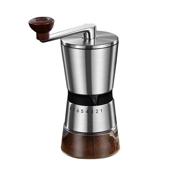 

Manual Coffee Grinder Home Portable hand Mill with Ceramic Burrs 68 Adjustable Settings portable Hand Crank Tools 240104