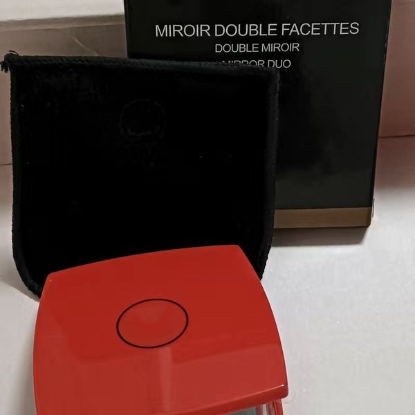 

Brand CC Mirror Compact Mirrors Double Facettes Double Mirror DUO Makeup Mirror WIth dusk bag Compact Mirrors Makeup Tools 7Color Stock Dropshipping