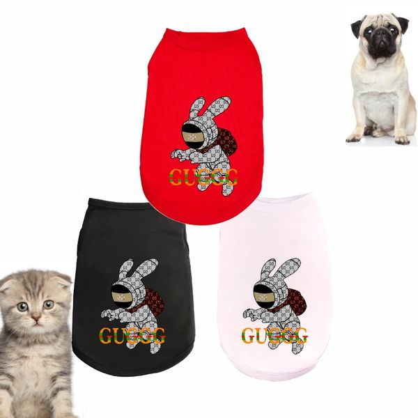 

Spring/Summer Trendy Cat/Dog Pet Fashion Printed Tank Top, Black rabbit