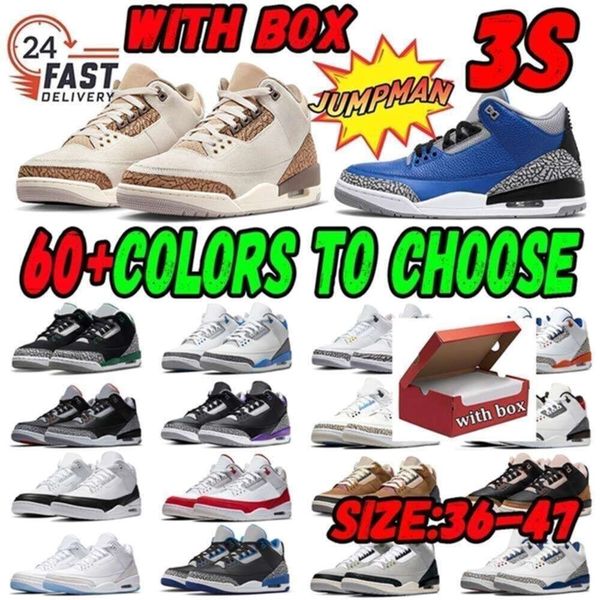 

with Box Jumpman 3 Basketball Shoes 3s Retro Cardinal Dark Muslin Racer Pine Cool Fragment Unc Laser Georgetown Trainers 36-47 Outdoor Black Brown Men, 23