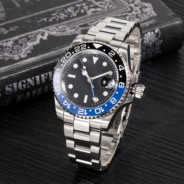 

mens automatic mechanical ceramics watches 41mm full stainless steel Gliding clasp Swimming wristwatches sapphire luminous watch, Nude