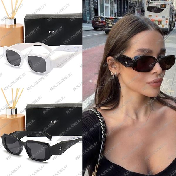 

Branded PRA 17WS Black Luxury Rectangle Women Sunglasses Designer Vintage Small Frame New With Box Luxury Ladies Eyewear Fashion Mens Glasses Copys