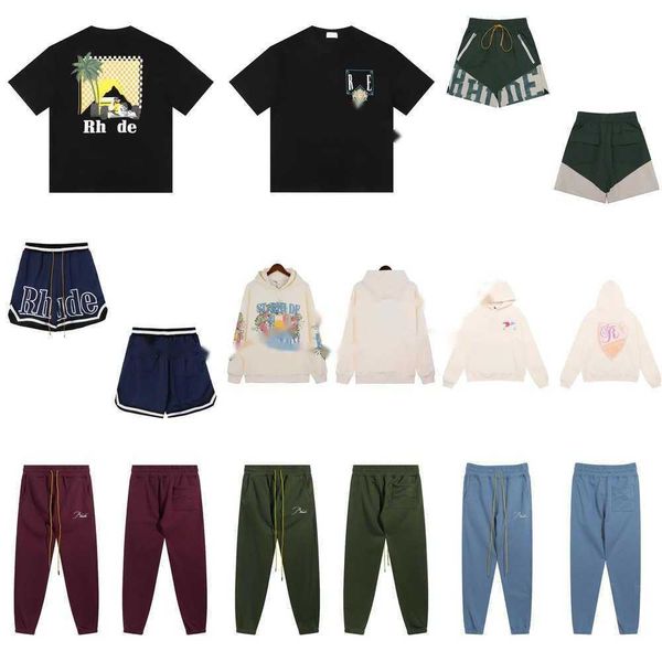 

Cotton Size Tracksuits Mens Plus Rhude Hoodie Sweatshirts T Shirts Shorts Sets New Letter Knittd Swater In Knitting Machine Detai, Wheat
