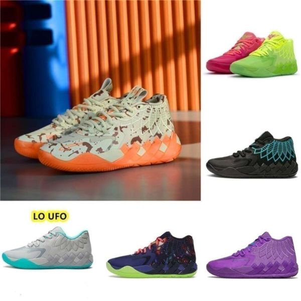 

Lamelo Sports Shoes with Shoe Box Ball Lamelo 1 Mb01 02 Basketball Shoes Rick and Morty Rock Ridge Red Queen City Not From Here Lo Ufo Buzz City Black Blast Mens Traine, 12