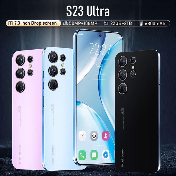 

Android Smartphone S23 ultra+ 7.3 inch large screen 8 million pixels Android 11.0 system mobile phones 4G smartphone 6GB+128GB, 10core dual sim card