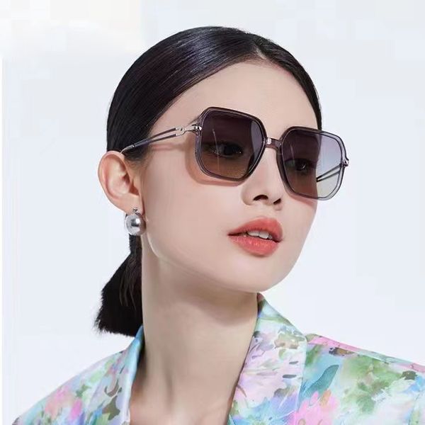 

Niche design full frame sunglasses women 2024 fashion polarized polygon large frame sunshade outdoor TAC UV lens UV400 TNVX