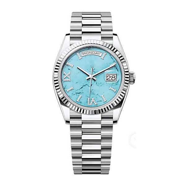 

Designer men's watch blue dial with diamond 36mm/40mm automatic mechanical movement fashion women's watch Montre De Luxe factory gift watch lb, Pink