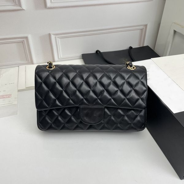 

Classic Flap cf Designer bag Top custom luxury brand Handbag channel real leather cowhide Sheepskin gold silver chain lady shoulder bag crossbody handbags with BOX