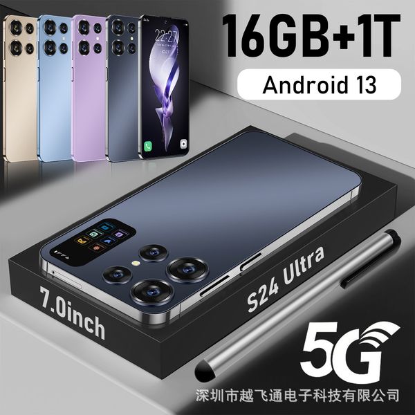 

New 2024 S24ultra Popular 4G Android Mobile 16G 1T Foreign Trade in Stock Generation Smart Phone Wholesale, Random