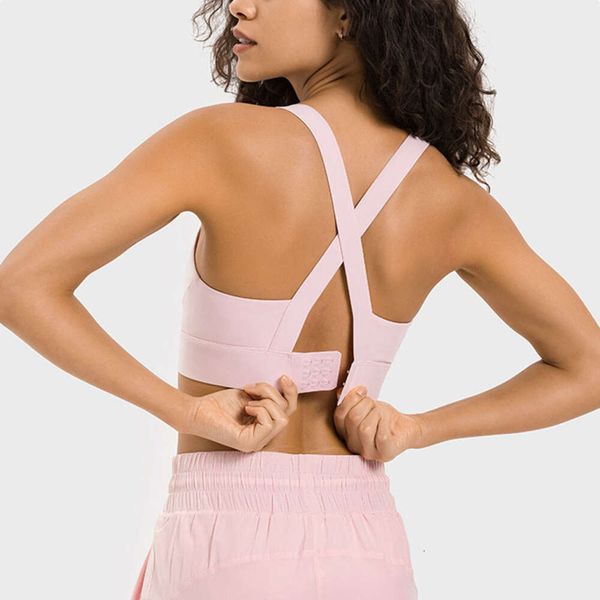 

New sports bra for women LU-131 gym Women' tube top Underwear push up shake proof plus size Yoga Sport Brassiere Tops for girls, Smokey ash