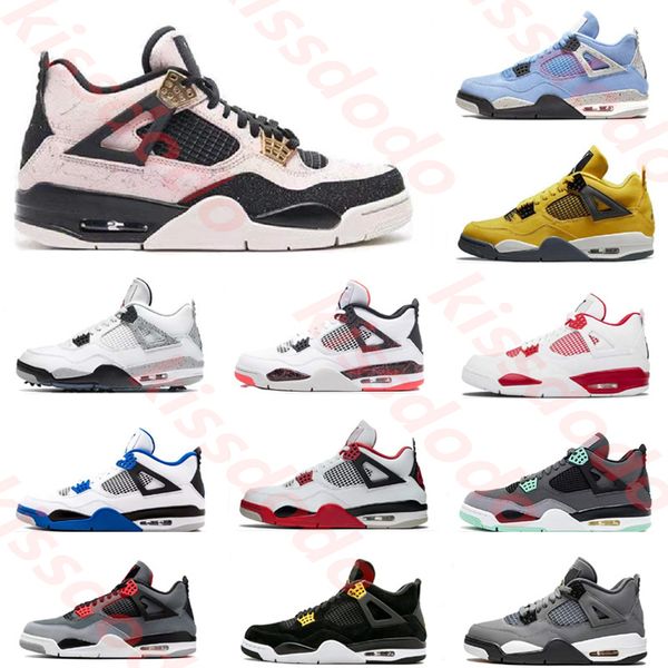 

Jumpman 4 4s Basketball shoes Red Cement OG Red Thunder Pine Green Military Black Cat White Oreo Seafoam University Blue Bred Mens Womens Sports Sneakers jumpman 109, 32 eur 36-47