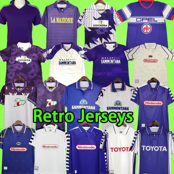 

1995 1996 Retro classic Fiorentina Soccer jerseys Sweatshirt 1989 90 91 92 93 97 98 99 BATISTUTA R.BAGGIO DUNGA Retro Fiorentina Football shirt chandal futbol, 94/95 home