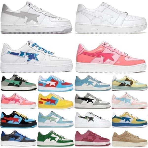 

2024 NEW Bapestass Sta Low Shoes for Mens Womens Shoe Lows Camo Blue Pink Triple White Plate-forme Trainers Sports Sneakers Top, Red