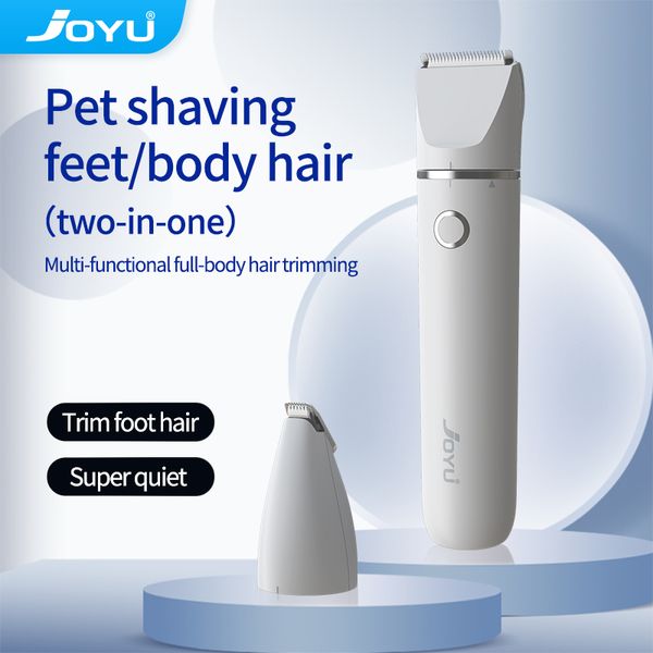

JOYU Dog Clipper 2 in 1 Pet Electric Hair Clipper with 2 Blades Cat Nail Grinder Trimming Dog's Hair Around Paws Eyes Ears Face Rump, Color