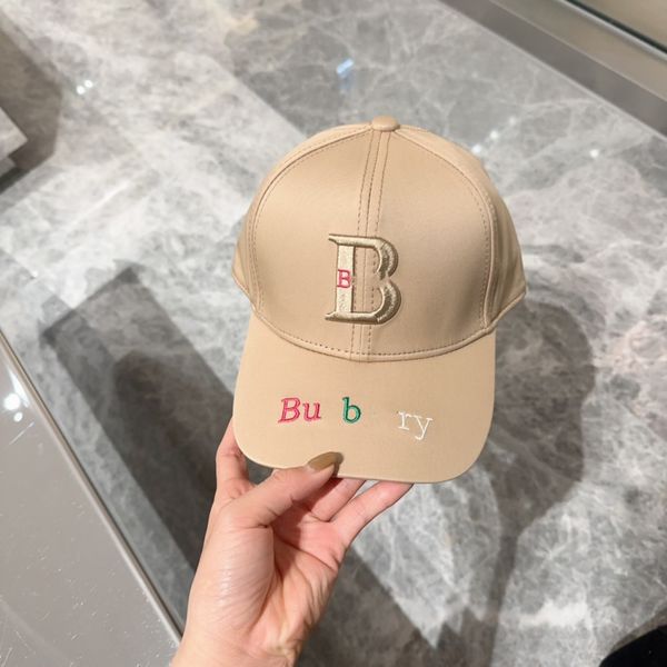 

New brand-name baseball cap luxury fashion spring ball cap men and women with the same simple hundred men's baseball cap high-quality hat, Khaki