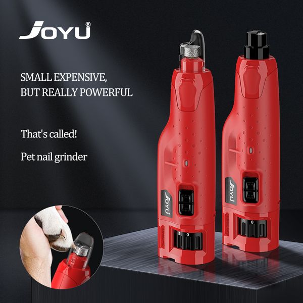 

JOYU Dog Nail Grinder Dustproof with 2 LED Light - Super Quiet Powerful 6-Speed Nail Trimmer File for Small Medium Large Dogs & Cats, Color