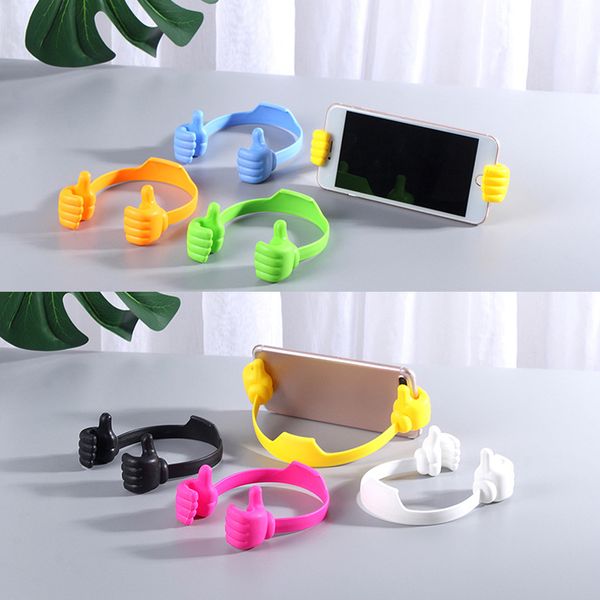 Big Thumbs Up Cell Phone Holder with Multi Colors Adjustable Universal Flexible Smartphone Stand for Mobile Phone and Mini Tablet