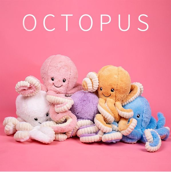 

Stuffed Octopus Animals Octopus Plush Doll Play Toys for Kids Girls Boys Adults Birthday Xmas Gift Present 23.6 Inches, 5 Colors, Silver