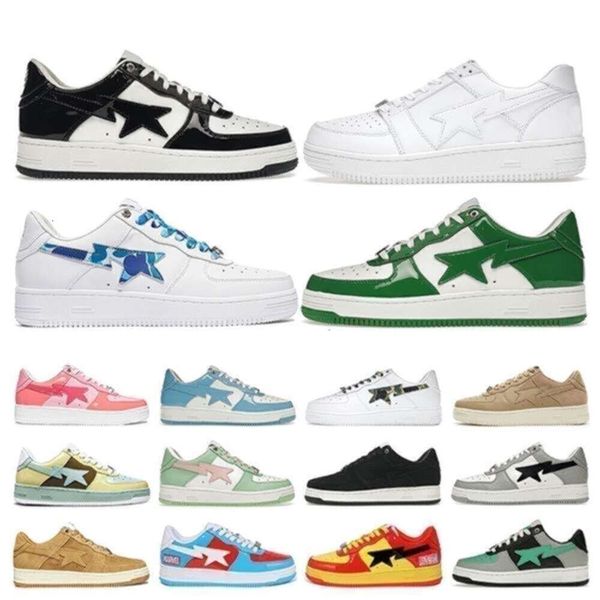 

2024 NEW Shoes Stas Bapestass Low Grey Black White Camo Blue Green Pink Suede Beige Leather Mens Womens Outdoor Sneakers, Nude