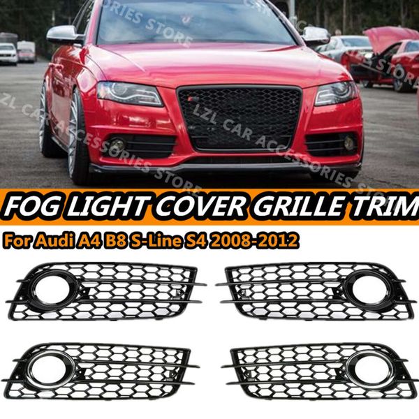

Car Front New Bumper Fog Light Lamp Grille Grill Cover Mesh Honeycomb Hex For Audi A4 B8 S-Lines S4 2008-2012 8K0807681C 8K0807682C