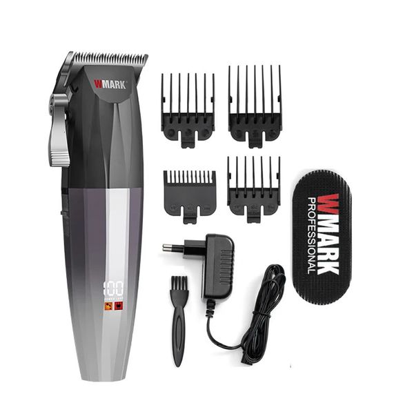 

WMARK NG-222 Professional Rechargeable Clipper Cutting Hine LCD Display Hair Clippers Trimmer 240111, Black